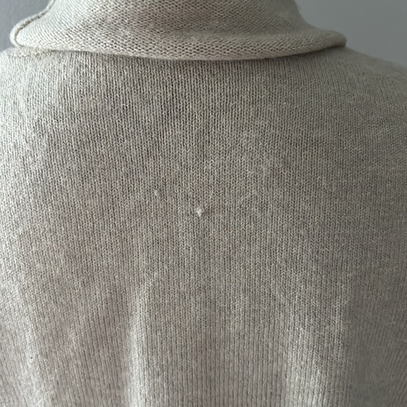 MICHAEL Michael Kors tan gray stripes turtle neck wool alpaca blend sweater M - Picture 5 of 10